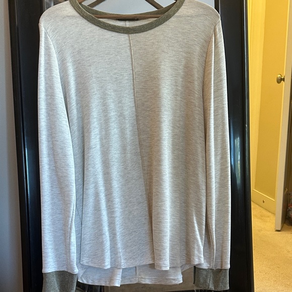 Staccato Tops - Staccato Women's Gray and Olive Top